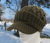 LOGOS Knit Cap with Solid Cable Khaki Brim, Knit,