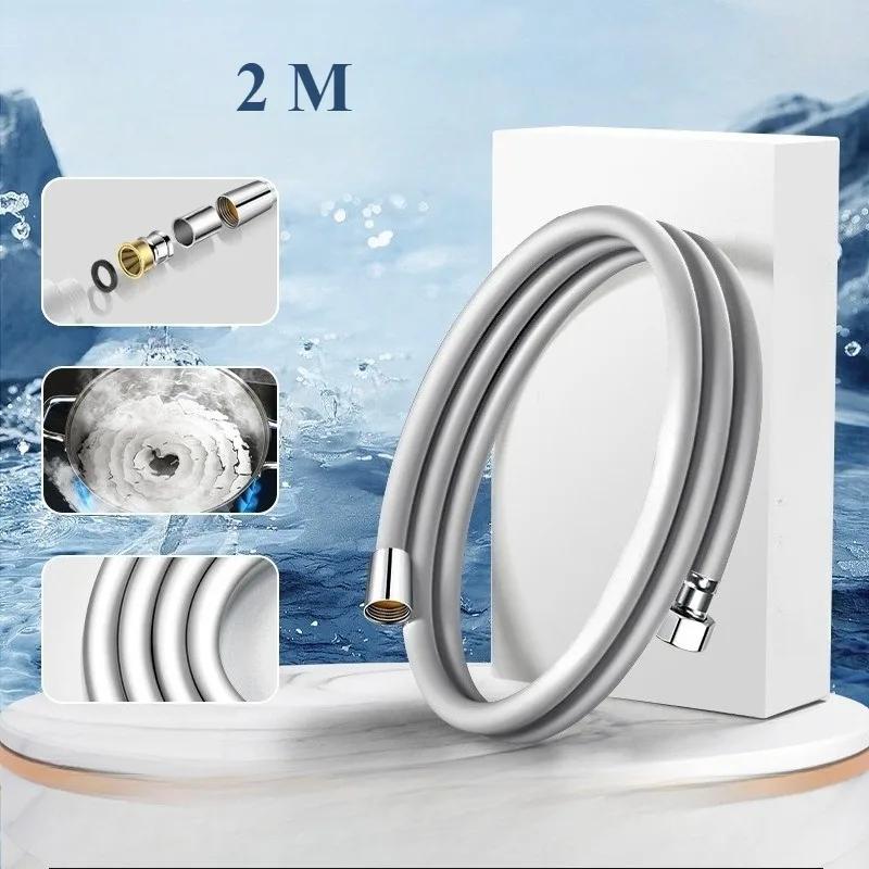Shower Head Hose Used High Toughness Design Bathroom Silicone Shower Tube Bend Arbitrarily Hose Explosion Proof Anti Winding