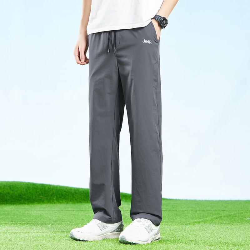 JEEP Men's Lightweight Breathable Straight-Leg Pants