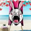 Cartoon Rabbit 2D Flat Print Beach Towel, Large Soft Quick Dry Towel for Beach Camping SwimmingZSTJ0915257
