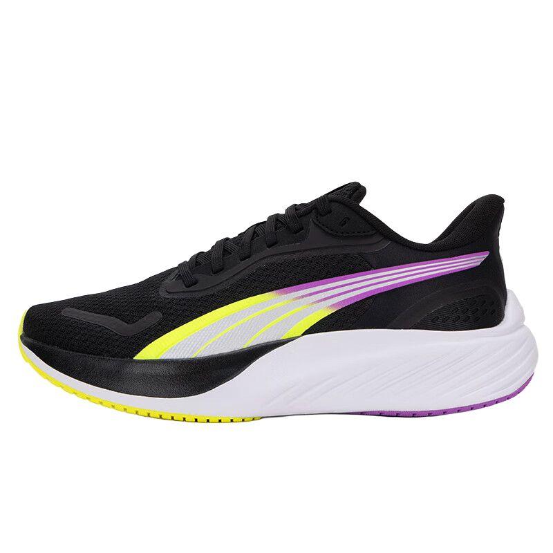 Puma Pounce Lite Unisex Black Purple Yellow Sneakers 310778-07 EU 37.5