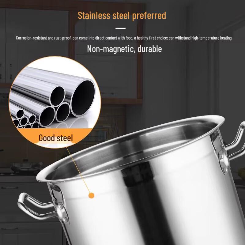 Jiegengyao 304 Stainless Steel Commercial Soup Pot