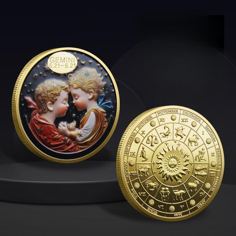 Pamětní mince Dvanácti souhvězdí, Kovové barevné pamětní medaile pro zahraniční obchod, Sběratelské mince souhvězdí