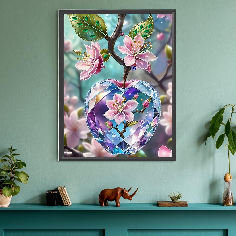 5D DIY Partial Special Shaped Drill Diamond Painting Flower Decoration 30x40cm