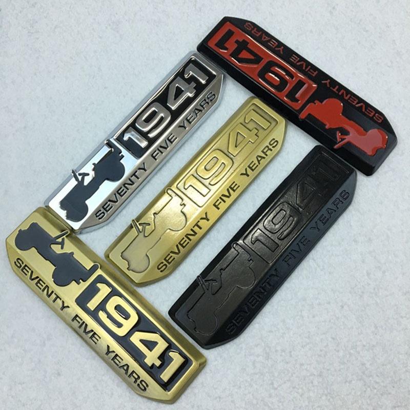Metalowy Emblemat 1941 Najwyższej Jakości Do Bagażnika, Klapy Bagażnika i Błotnika Jeepa