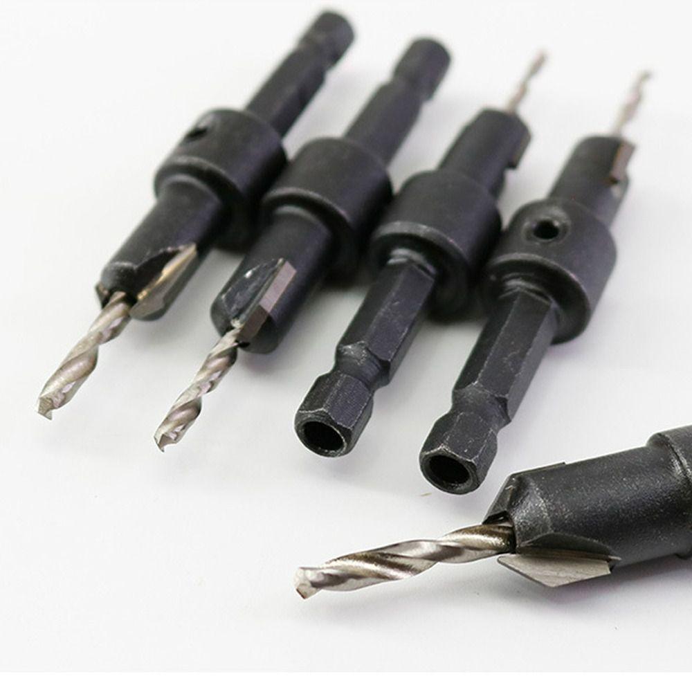 Adjustable Countersink Drill Bit Pointed Head Hex Shank Drill Durable Woodworking Drill Bit  Wood