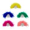 Chinese Hand Fan Feather Palaces Fan for Costume Props Party Dancing Performances Props Wedding Decorations Travel