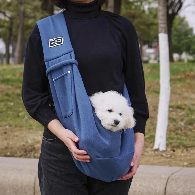 Outdoor Travel Pet Dog Carrier Bag Adjustable Single Shoulder Portable Sling Handbag Breathable Large Capacity for Cats Dogs
