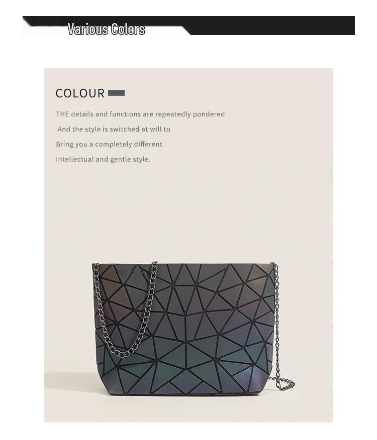 Luminous Diamond-Pattern Shoulder Crossbody Bag - Trendy, Versatile, Fashionable Korean Style for Women 2025