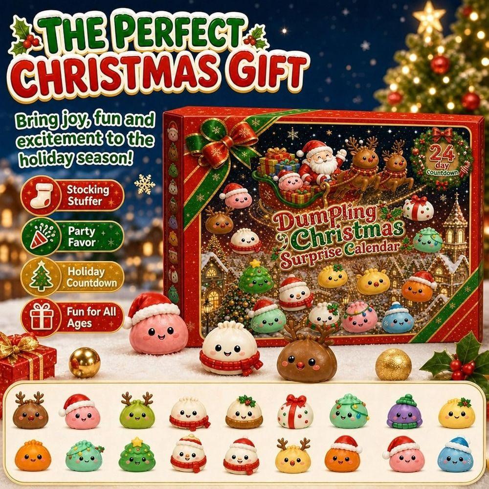 Slow Resilience Christmas Dumpling Advent Calendar 24-Day Countdown Calendar  for Kids&Adults