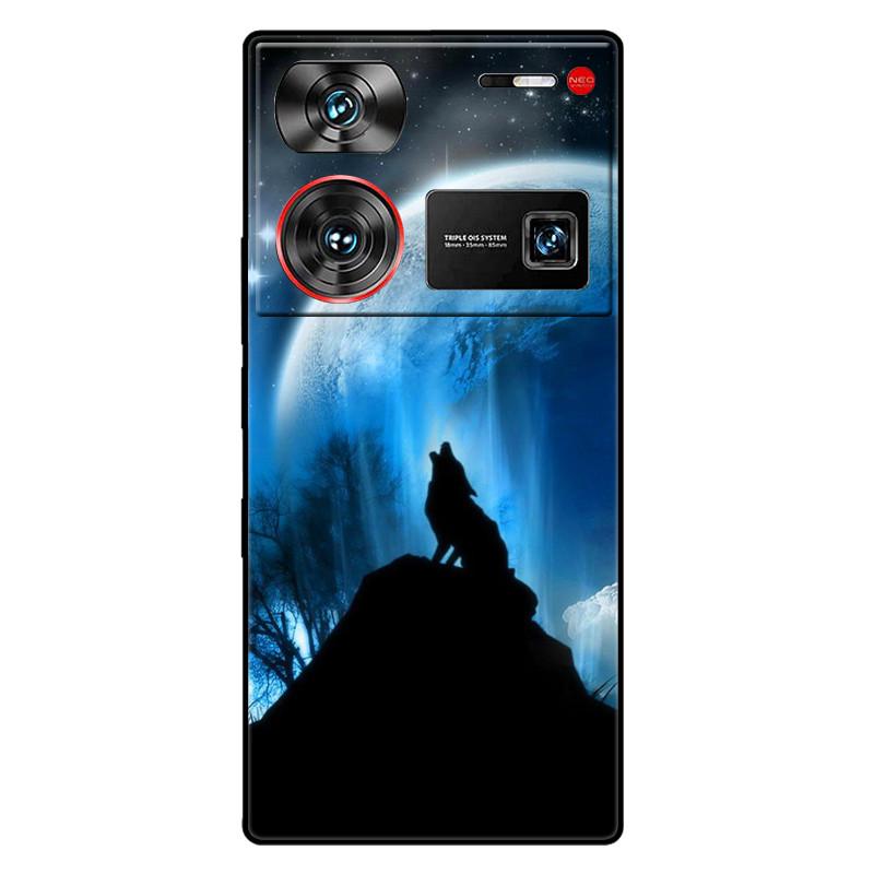 For ZTE Nubia Z60 Ultra 5G Case Silicon Fashion Space Wolf TPU Painted Coque Funda for Nubia Z60Ultra 5G NX721J Cover Protective