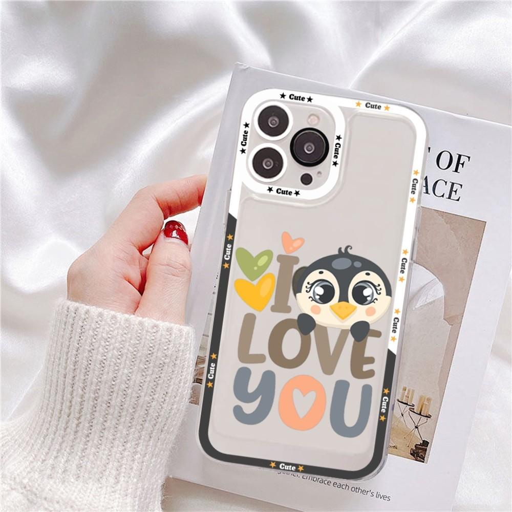 Cute Cartoon Penguin Phone Case For Redmi 7 8 9 A For Redmi Note 5 7 8 9 10 11 Pro Max 4G 5G Funfas