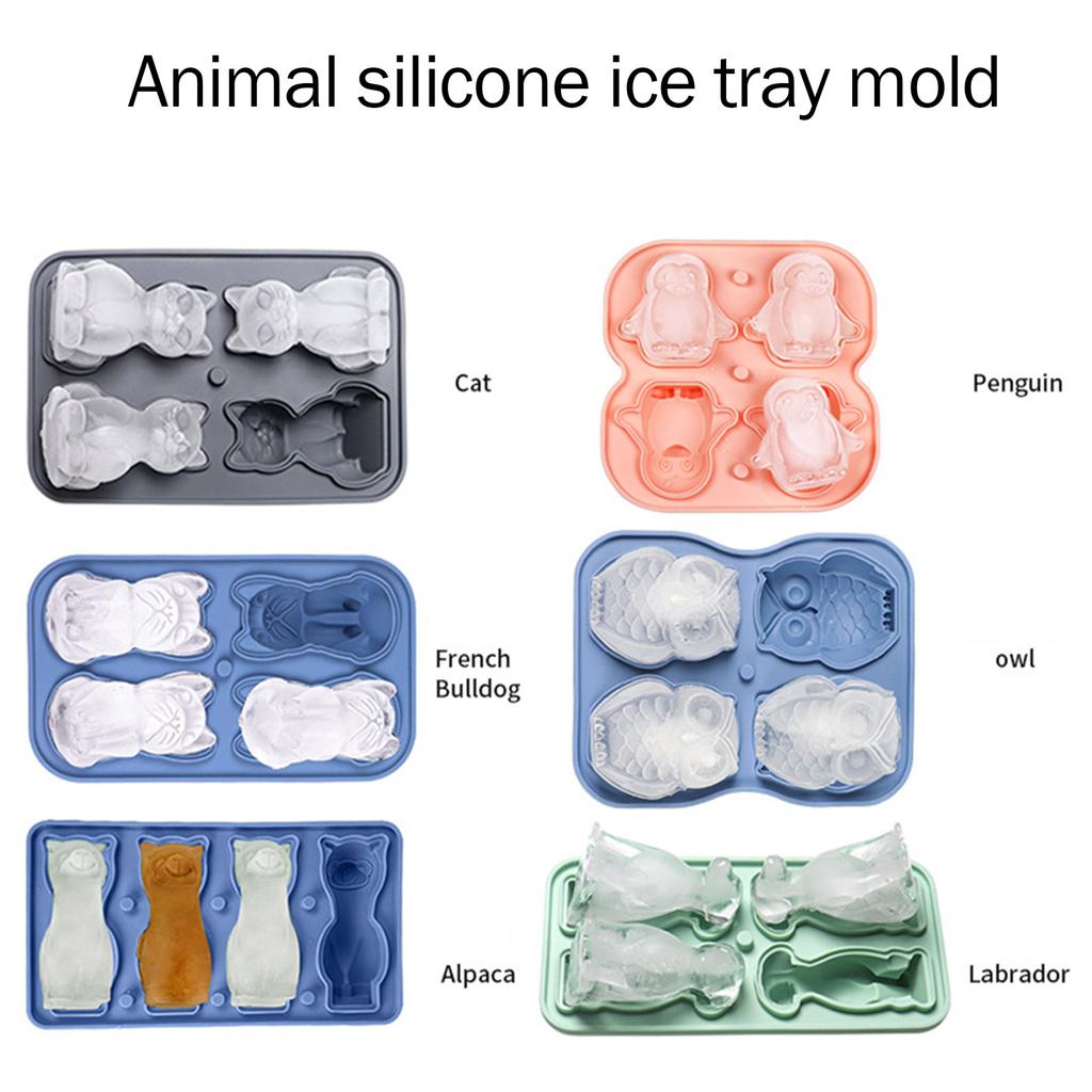 3D Silicone Mold With Funnel - Whiskey & Cocktail Ice Trays , Brandy, Fast -Free, Easy Release Novelty Gift For Men