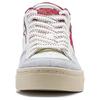 Li Ning Wei Wu 180 Soft Elastic Casual Non-Slip Wear-Resistant Mid-Top Skate Shoes Women Skate Shoes White Red AECU008-3