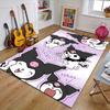 Custom Kuromi Mat Personalized Name, Polyester Washable Indoor Entryway Rug, Gift for Christmas, Easter, Thanksgiving Day