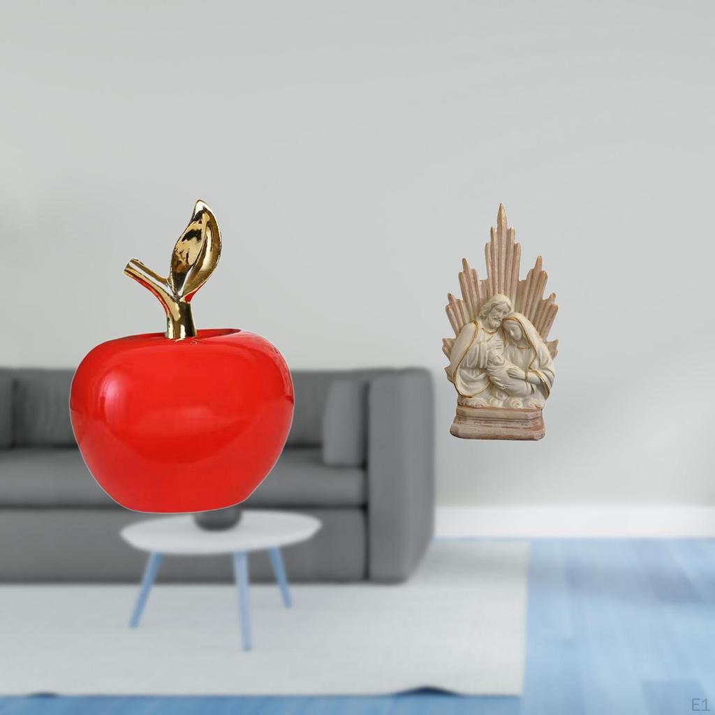 Ceramic Fruit Sculpture Ornament And Resin Christian Family Figurine for Home Study Room Holiday