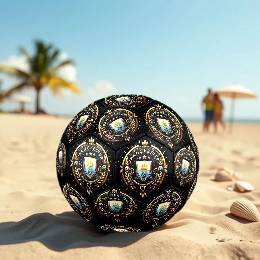 1pc Manchester City F.C Soccer Ball Size 5 Indoor Soccer Ball Fashion Colorful Backyard Game - Great For Sports Fans Gift HE43