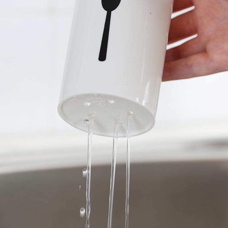 Stalo įrankių organizatorius su mediniu pagrindu, stalo įrankių laikiklis šaukštams, šakutėms, lazdelėms, laikymo stovas virtuvės stalviršiui