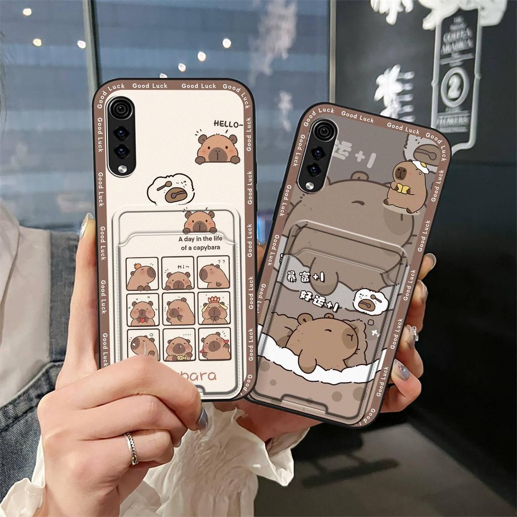 Fashion Design Card Sleeve Phone Case For LG Velvet 4G/5G Cartoon Soft Case Full Wrap Graffiti Anti-knock Silicone TPU