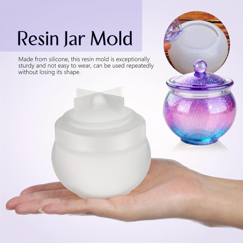 1 Set of Round Resin Can Molds with LIDS, DIY Jewelry Storage Boxes, Concrete Candle Containers, Gift and Home Decoration