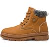 Men Waterproof Martin Boots Winter Plus Velvet Warm Boots Fashion High-top Shoes