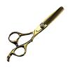 6.0" Gold Floral Pattern Hairdressing Scissors & Thinning Shears