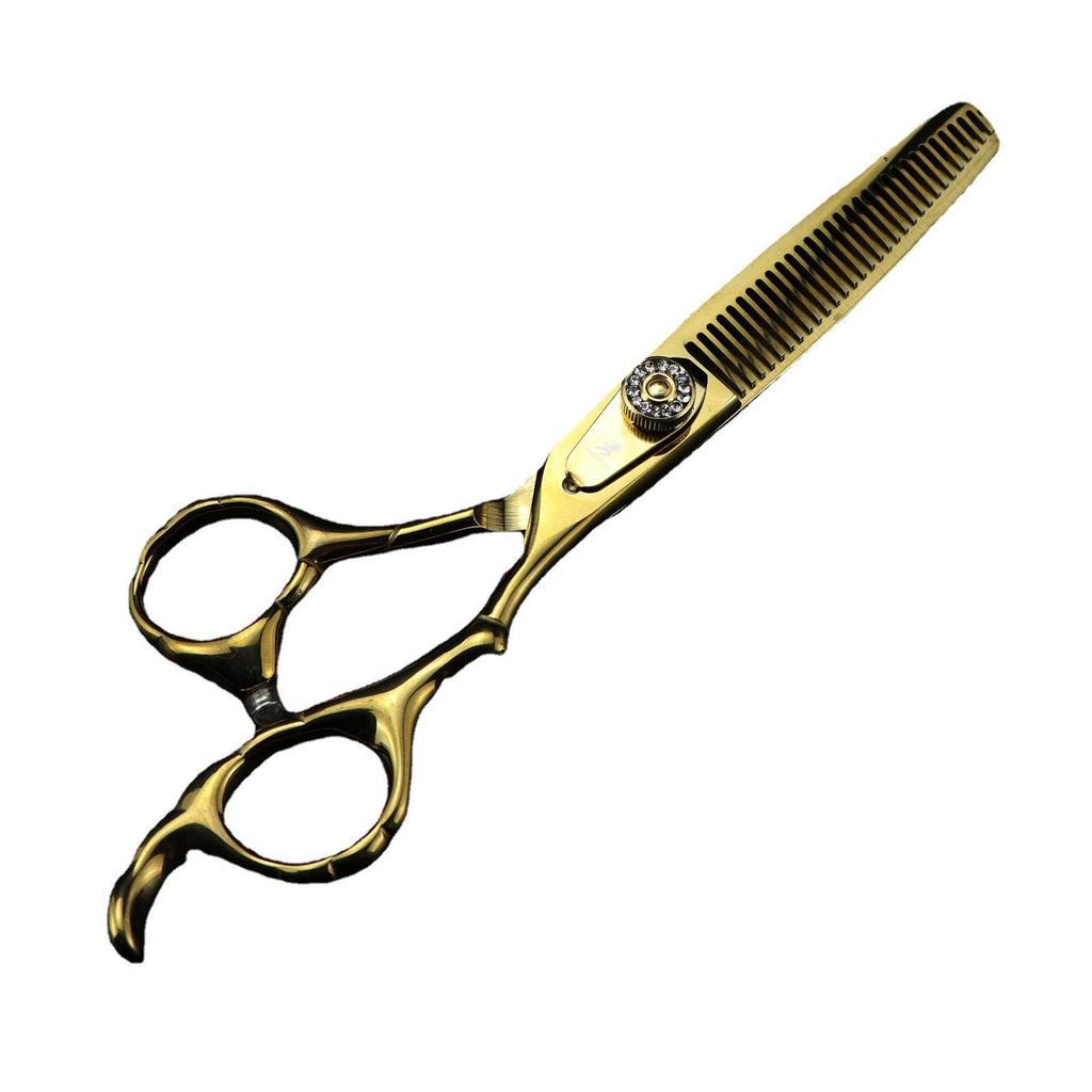 6.0" Gold Floral Pattern Hairdressing Scissors & Thinning Shears