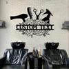 Customizable Cartoon Style Hollow Cut Metal Wall Art Matte Finish for Hair Salon Entrance Reusable Pre-Pasted