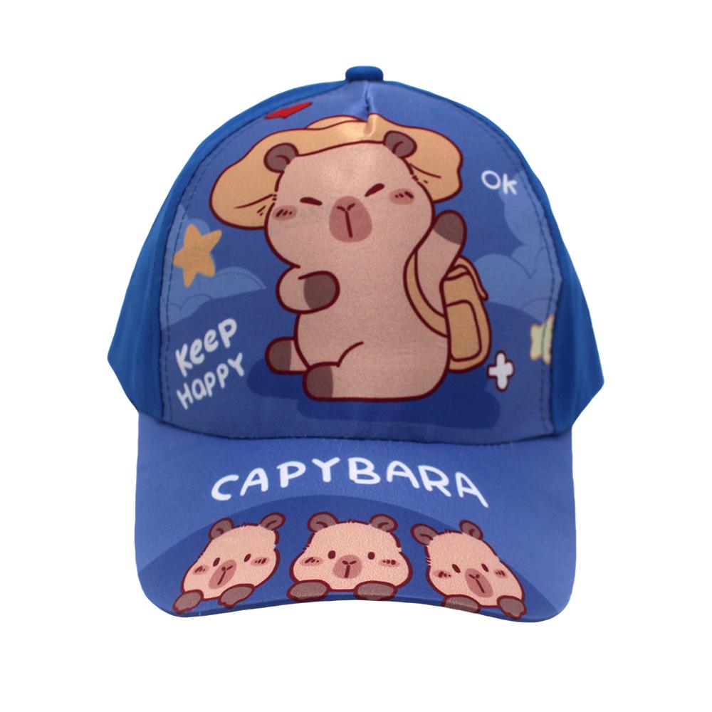 Capibara Themed Baseball Cap for Children - Cute Cartoon Capibara Baseball Cap with Sun Protection