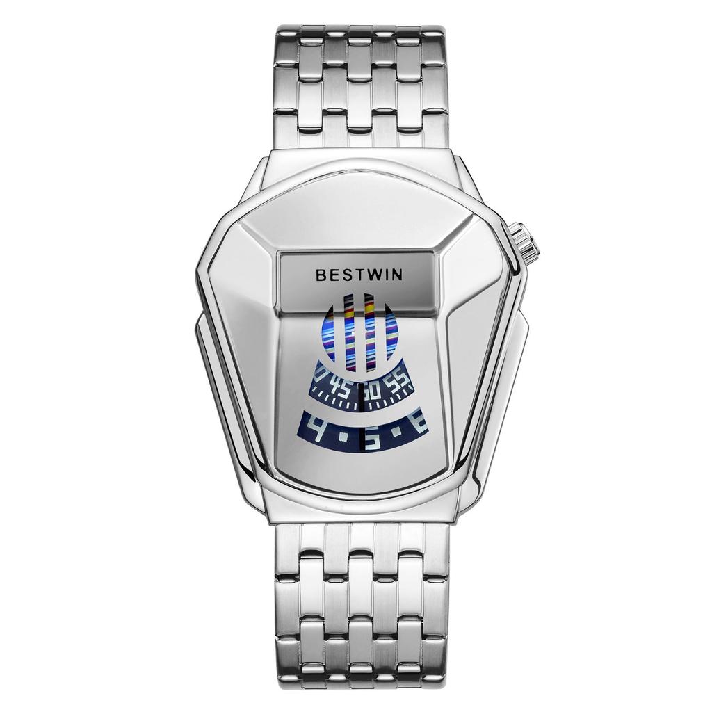 BESTWIN Diamond Alloy Quartz Watch for Men - Trendy Couple's Watch