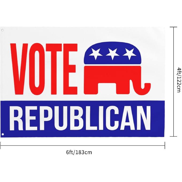 4x6 Ft Save America Vote Republican Flag Save America Vote Red Republican Flag with Metal Vote Red Anti Democrat Outdoor Flag Banner Yard Sign