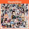Colorful Anime Stickers Set 50pcs Ghost Blade Graffiti Decals For Luggage Skateboard Water Bottle