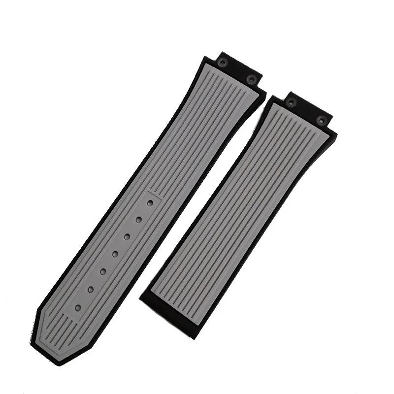 Sostituzione Cinturini in Silicone per HUBLOT BIG BANG Silicone 25*17mm Cinturino Orologio Impermeabile Accessori Orologio Braccialetto in Gomma Cinturino da polso