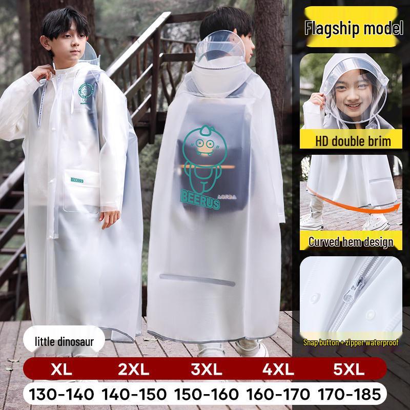 

Дитячий дощовик на все тіло для школи з місцем для рюкзака - Підходить для хлопчиків і дівчаток XL