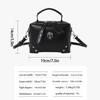 Women Shoulder Crossbody Bag Gothic Skull Crosses PU Leather Top Handle Handbag