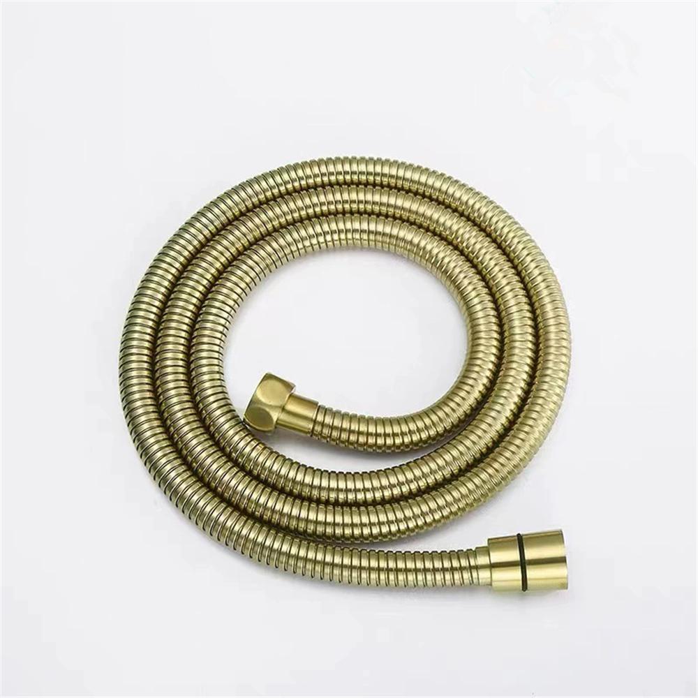G1/2 " Flexible Nickel Shower Hose 1.5m Antique Plumbing Hose Stainless Gold Steel Bathroom Hose Gray Bathroom Shower head Pipe