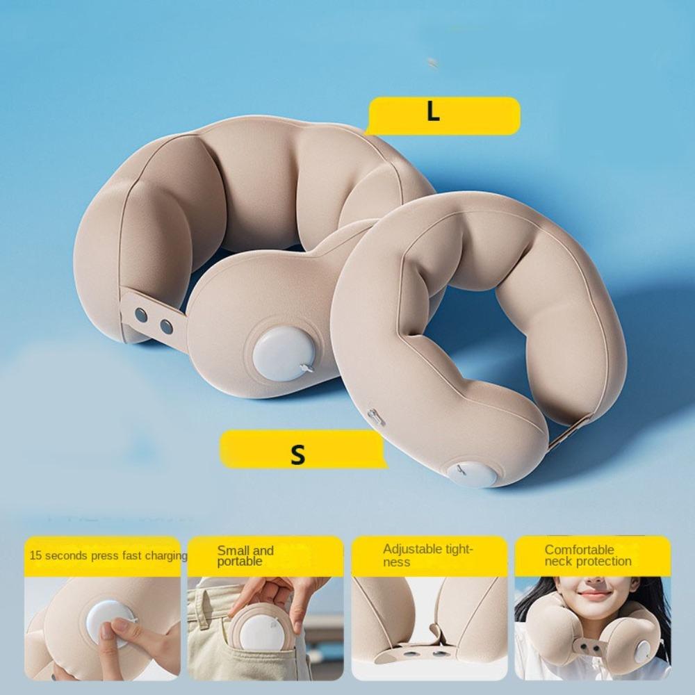 

Lightweight U-shaped Pillow Comfort Neck Support Cushion Inflatable Travel Pillow Women Men L-Inflatable Pillow