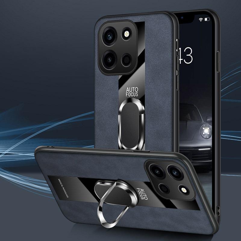 For OnePlus Nord6 Case Business Magnetic Ring Holder Shockproof sheepskin Leather Soft Silicone Fashion for OnePlus Nord 6 Back Cover