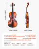 VEVOR Violin 4/4 355mm Full Size Fiddle Set Solidwood for Beginner Glossy Brown