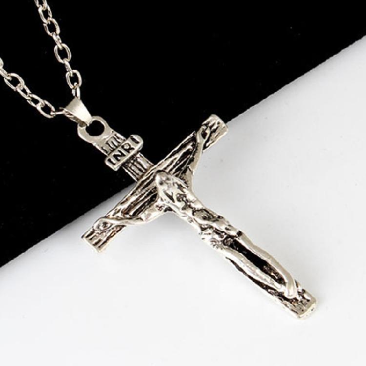 Christian Crosses Pendant Necklace Fashion Prayer Crucifix Necklace Comfortable Wear for Religious Event and Parties