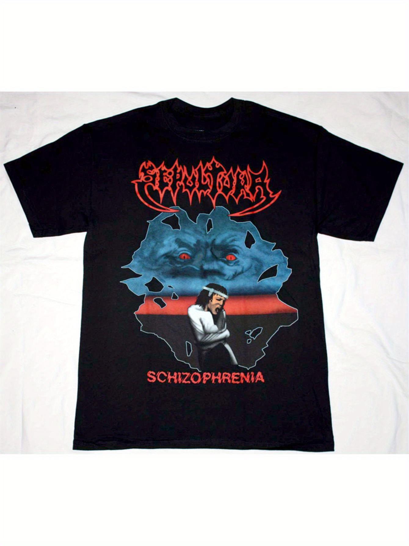 Sepultura Band Schizophrenia Graphic T-Shirt - Unisex Style S