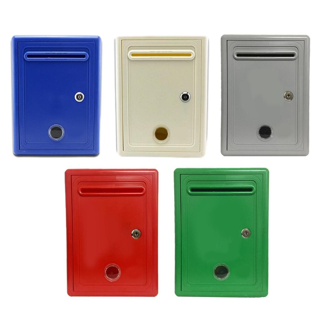 Suggestion Box Letter Box with Key Lock Waterproof for Home Office Classroom Locking Charity Collection Donation Box Mailbox