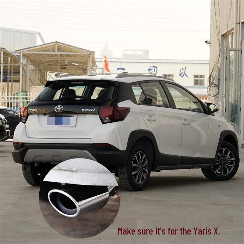 Compatibele uitlaatpijp en sierkap voor Toyota Yaris L en Vios FS modellen van 2014-2022.