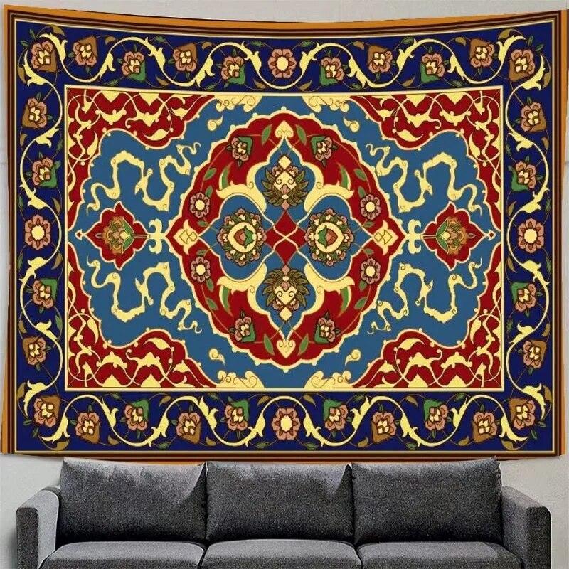 Persian Tapestry Wall Hanging Beach Blanket Mattress Psychedelic Bohemian Yoga Mat Mandala Tapestry