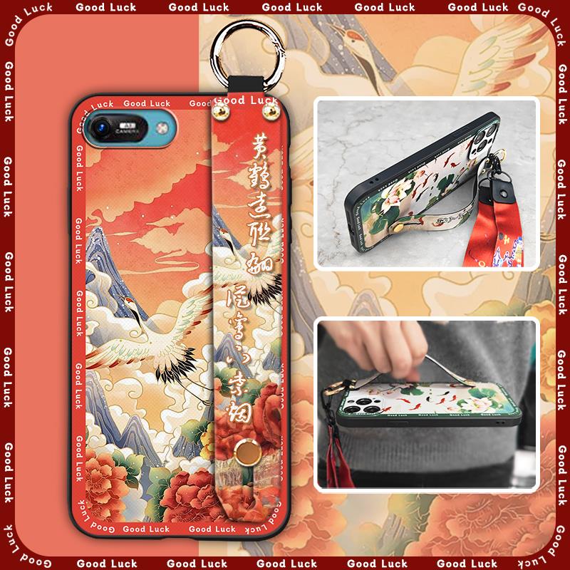 Elderly lady Kickstand Phone Case For Itel A25/A35/A25 Pro Lanyard Anti-knock Silicone Fashion Anti-dust Wristband Ring