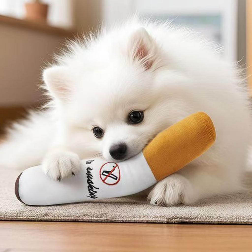 Evcil Hayvan Komik Oyuncaklar Puro Büyük Duman Peluş Ses Çıkarır Gıcırtılı Sahte Sigara Oyuncakları Köpek Çiğneme Diş Çıkarma Etkileşimli Oyun Isırmaya Dayanıklı Evcil Hayvan Oyuncağı