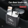 AAJA1 Car Door Trash Can ABS Auto Seat Back Storage Bin with Push Lid For Opel OPC Astra J H G K Insignia Corsa D B E Mokka Vectra B