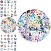 50pcs Genshin Impact Waterproof Stickers Reusable Adhesive Decoration