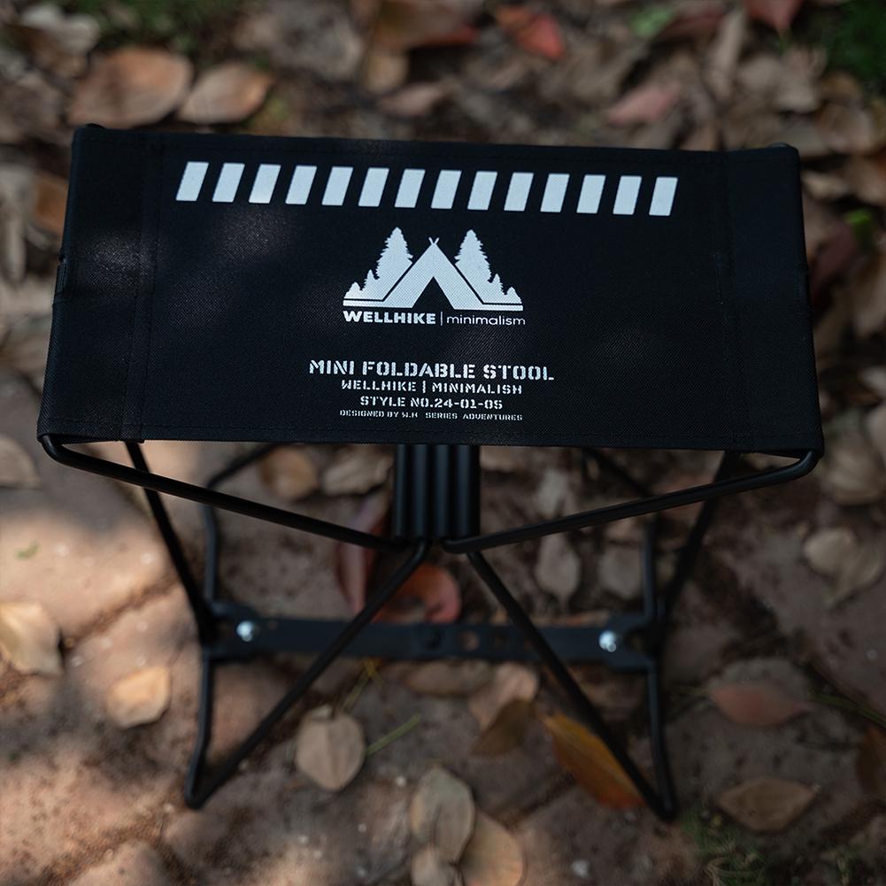 Portable Folding Stool Waterproof Outdoor Camping Stool High Load-Bearing Collapsible Travel Stool for Hiking Backpacking