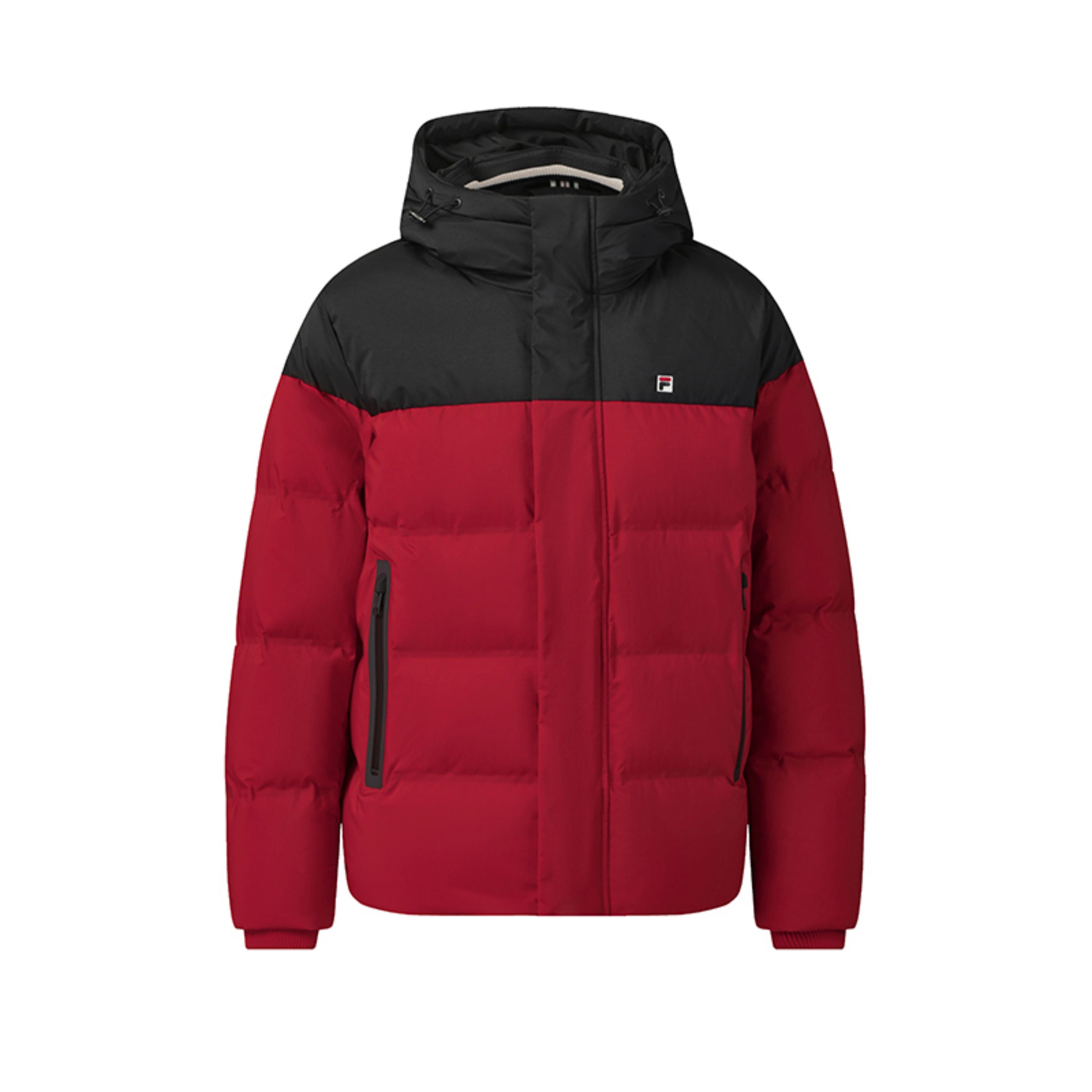 

Fila Наследие Минимализм Классический Модный Удобный Универсальный Теплый Пуховик Мужская Куртка Горячий Красный F11M548902FRD L